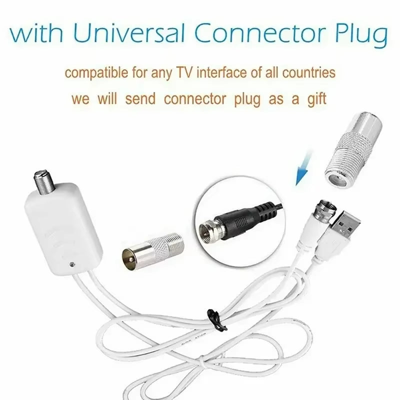 5000 Miles HD Indoor Digital TV Antenna – 25DB Gain, 8K/4K/1080P, DVB-T/T2, UHF/VHF