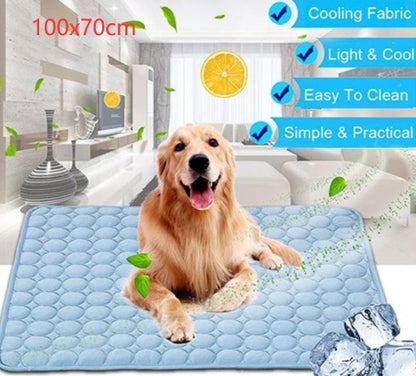 Dog or Cat Ice Silk Cold Nest Pad For Cooling In Summer